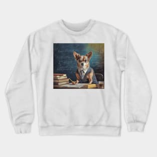 Chihuahua Dog Teacher Professor School Crewneck Sweatshirt